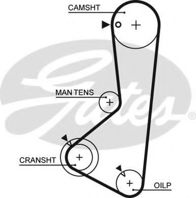 5254XS GATES Ремень ГРМ HYUNDAI MITSUBISHI 2.4 9- (123x19)