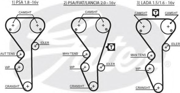 5468XS GATES ремень грм psa peugeot 406605 1.82.0 16v 97-0094-99