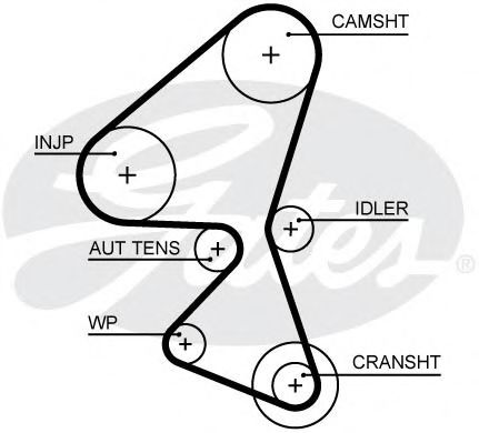 5657XS GATES ремень грм citroen c3 ford fiesta vi peugeot206207208 1.4 hdi(139x25.4)