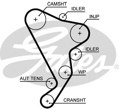 5661XS GATES Ремень ГРМ 5661XS (8597-15661)