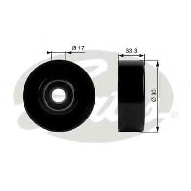 T38033 GATES Паразитный ведущий ролик поликлиновой ремень