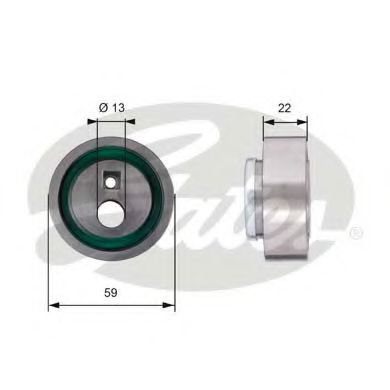 T41129 GATES ролик ремня грм peugeot 206306307 1.0-1.6citroen xsara 1.6-2.0