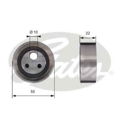 T41155 GATES ролик ремня грм renault logancliokangoo sandero 1.4-1.6i k7jk7m натяжной