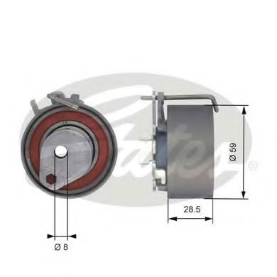 T43126 GATES Натяжитель ремня ГРМ RENAULT CLIOKANGOO 1.2 1-