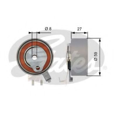 T43139 GATES ролик натяжителя volvo s60s70s80renault laguna