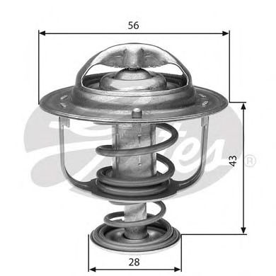 TH31276G1 GATES Термостат mitsubishi coltlancer 1.5-1.82.0d 92-03 pajero 2.8d3.2d 01-