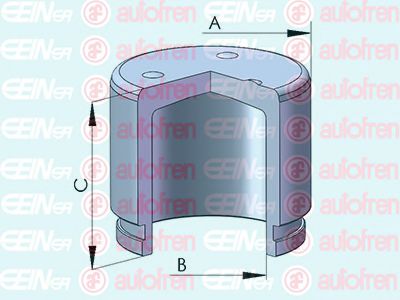 D025349 SEINSA AUTOFREN поршень тормозного суппорта передн. lexus rx 03>, toyota avensis verso 01> (d63mm, l47mm, ake)