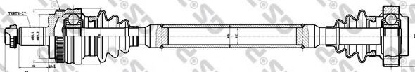 205037 GSP привод в сборе bmw e81e87 1.6 04- лев. (abs)