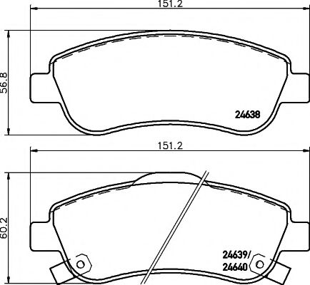 2463801 TEXTAR Колодки тормозные HONDA CR-V 06- перед.с датчиком