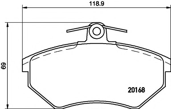 2016801 TEXTAR Колодки торм.пер.[вентил.] (толщ. 16мм.)VW Passat 1,9TD 93- Passat 1.8GT ABS 88-