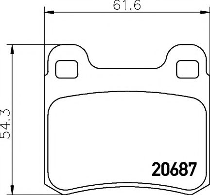 2068703 TEXTAR Колодки торм.зад.MB W21 E 1,8-2,6,W21 DTD 2,-2,5 82-93 W124 85-