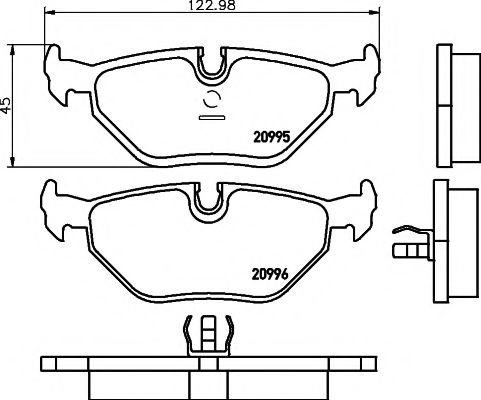 2099501 TEXTAR Колодки торм.зад.BMW M3 E30/32 2.3 86-92