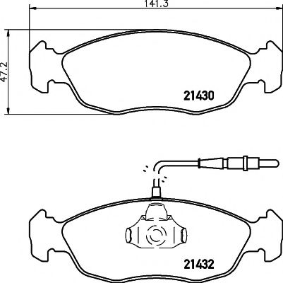 2143001 TEXTAR колодки тормозные дисковые передн citroen: saxo 96