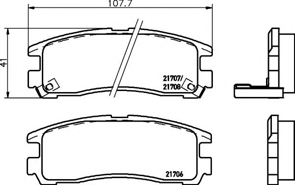 2170602 TEXTAR Колодки торм.зад.Mitsubishi 3000 GT 94-