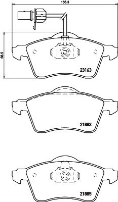 2188501 TEXTAR Колодки пер vw t4