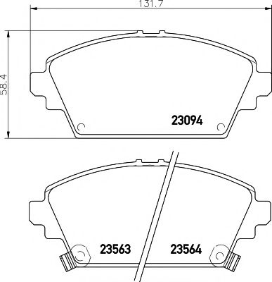 2309401 TEXTAR Колодки торм.пер./дат.Honda Accord VII 1.8,2.0,2.0Di 10/98-