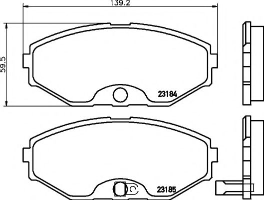 2318401 TEXTAR Колодки тормозные передние