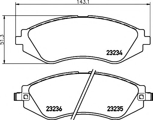 2323401 TEXTAR 232341 Колодки Дисковые TEXTAR 23234 169  5