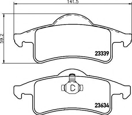 2333901 TEXTAR колодки зад.jeep cherokeegrand cherokee ii