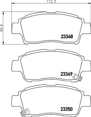 2334803 TEXTAR колодки торм.пер.Toy ota Yaris 99-03