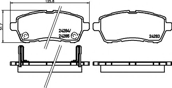 2428303 TEXTAR Колодки тормозные SUZUKI SWIFT 10- перед.