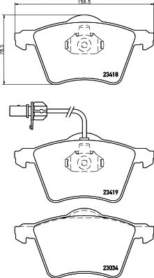 2341801 TEXTAR Колодки торм.пердатч. Ford Galaxy 1.9TDI2.2.3 395, VW Sharan 1.9TDI2. 995, Seat Alhambar