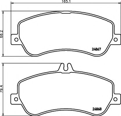 2486701 TEXTAR Колодки тормозные MB X204 08- перед.