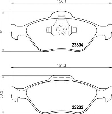 2360406 TEXTAR Колодки торм.пер. Ford Fiesta, Fusion