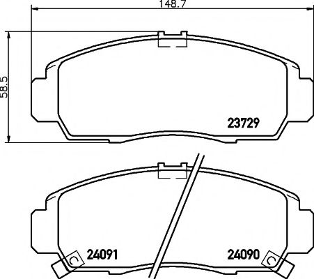 2372901 TEXTAR Накладки тормозные передние CIVIC sed