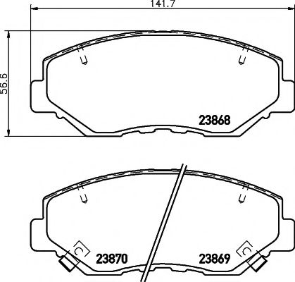 2386801 TEXTAR Колодки передние accord 03-05