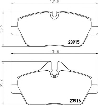 2391503 TEXTAR Колодки торм.передние BMW E87 9/04->