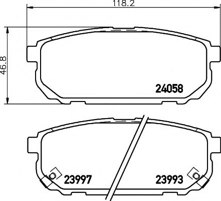 2405801 TEXTAR Колодки Sorento 02- задние (Textar)