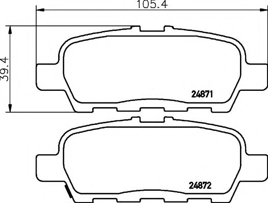 2487101 TEXTAR Колодки торм.диск.зад.Nissan MuranoTeana 8- 3.5 4x4