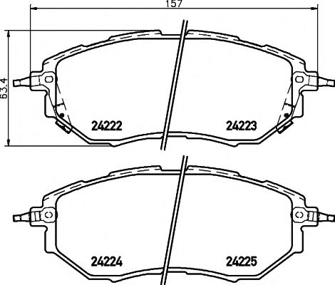 2422201 TEXTAR Колодки торм.пер. Subaru Legacy