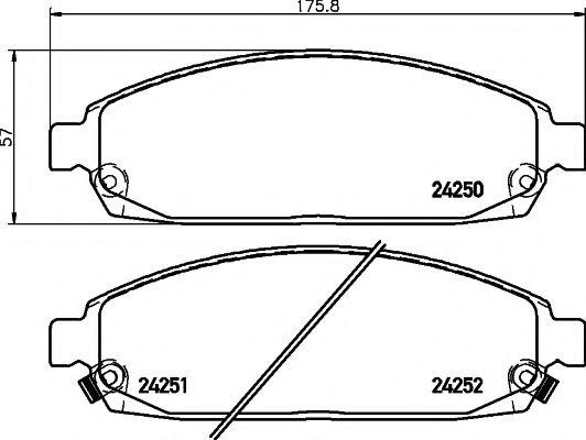 2425001 TEXTAR КОЛОДКИ ТОРМОЗНЫЕ JEEP GRAND CHEROKEE III 05