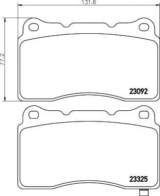 2309204 TEXTAR Колодки торм.пер. Mitsubishi Lancer, Subaru Impreza