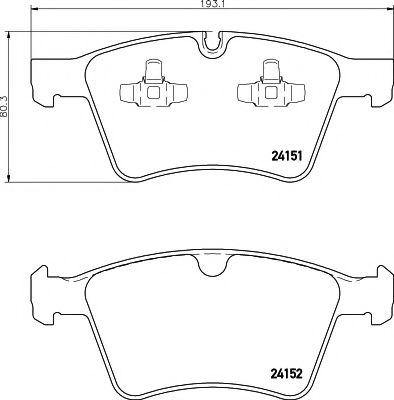 2415101 TEXTAR Колодки тормозные MB W164/X164 05- перед.