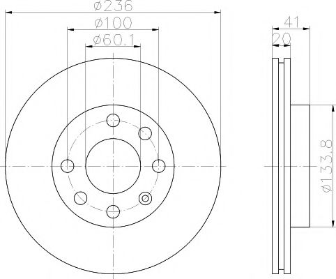 92029603 TEXTAR . OPEL/DAEWOO NEXIA перед. вент. 1 шт (min 2 шт)