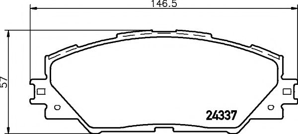 2433701 TEXTAR Колодки тормозные TOYOTA RAV 4 05- перед.