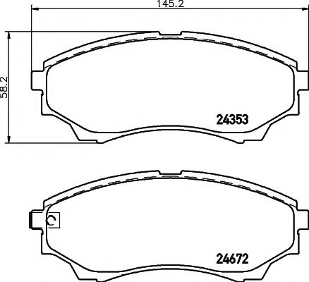 2435301 TEXTAR Колодки тормозные DA BT 06- перед.