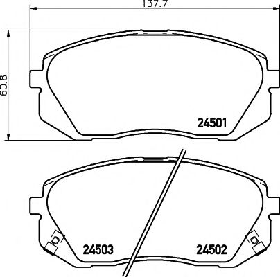 2450101 TEXTAR Колодки тормозные передние