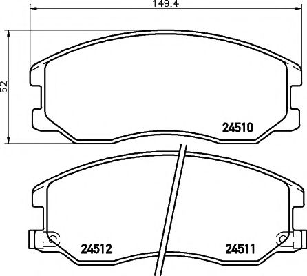 2451001 TEXTAR Тормозные колодки дисковые GM CAPTIVA/ANTARA 06- пер.