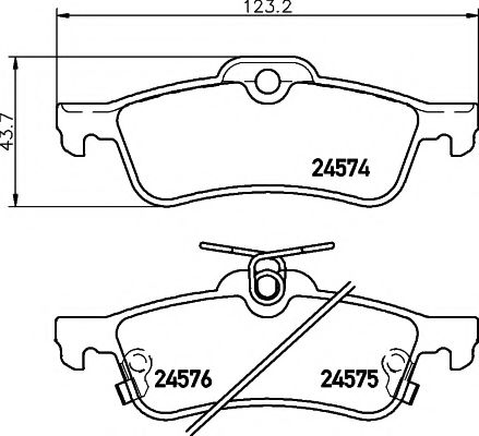 2457401 TEXTAR колодки торм.