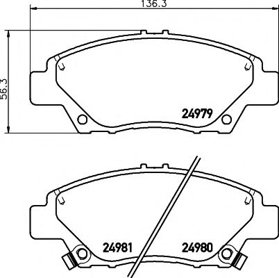 2497901 TEXTAR КОЛОДКИ ТОРМ. HONDA JAZZ 08