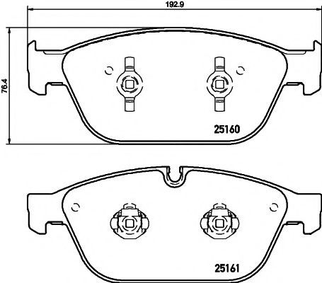 2516002 TEXTAR Тормозные колодки дисковые AUDI A8/Q5 пер.