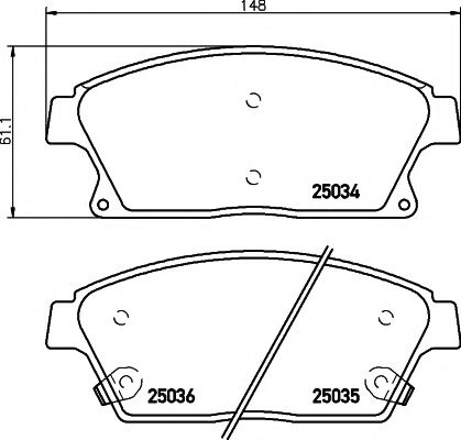 2503401 TEXTAR Колодки торм.пер.Opel Astra J 1.3,1.4,1.6,1.7CDTI,2. 9-