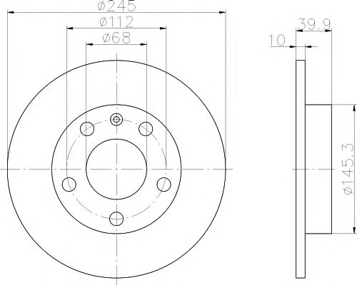 92106203 TEXTAR Тоpмозной диск Brake discs passenger car