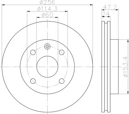 92133600 TEXTAR Диск тормозной пер.вент.Chevrolet Lacetti