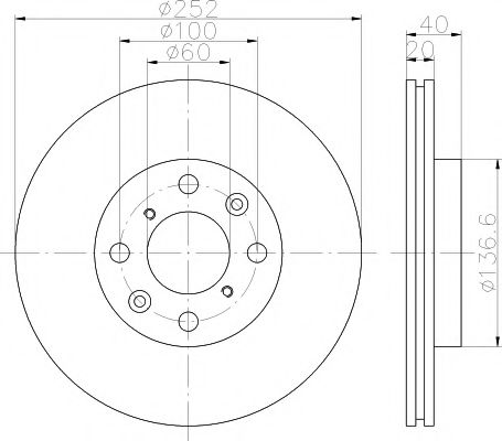 92148903 TEXTAR Диск торм. SUZUKI SWIFT III (SG) 05- перед. вент. 1 шт (min 2 шт) PRO