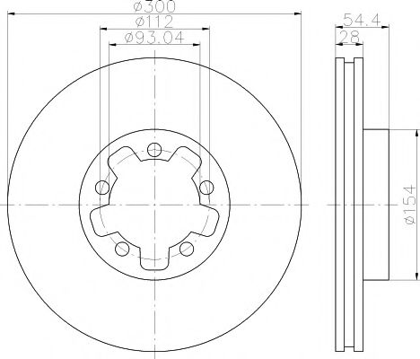 92151903 TEXTAR Диск тормозной FORD TRANSIT 06- перед.вент.